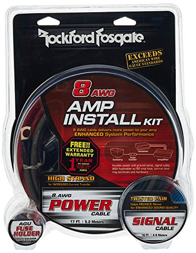Rockford Fosgate RFK8i 8-gauge amplifier wiring kit Rockford Fosgate RFK8i 8-gauge amplifier wiring kit